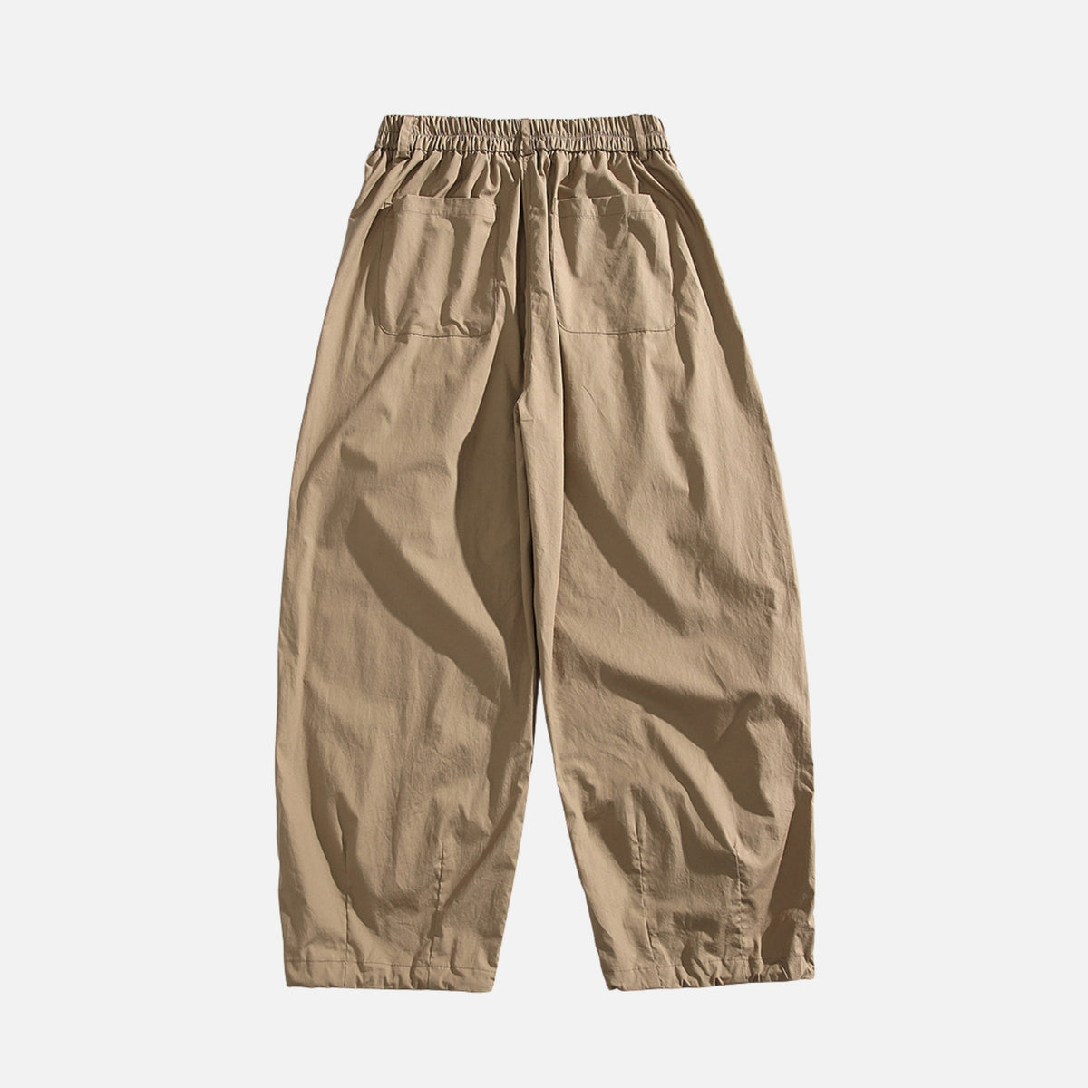 Solid Color Cotton Harem Cargo Pants