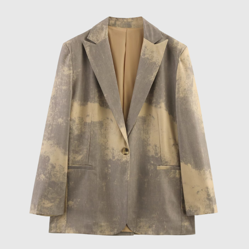 Blazer vintage estampado de un solo botón