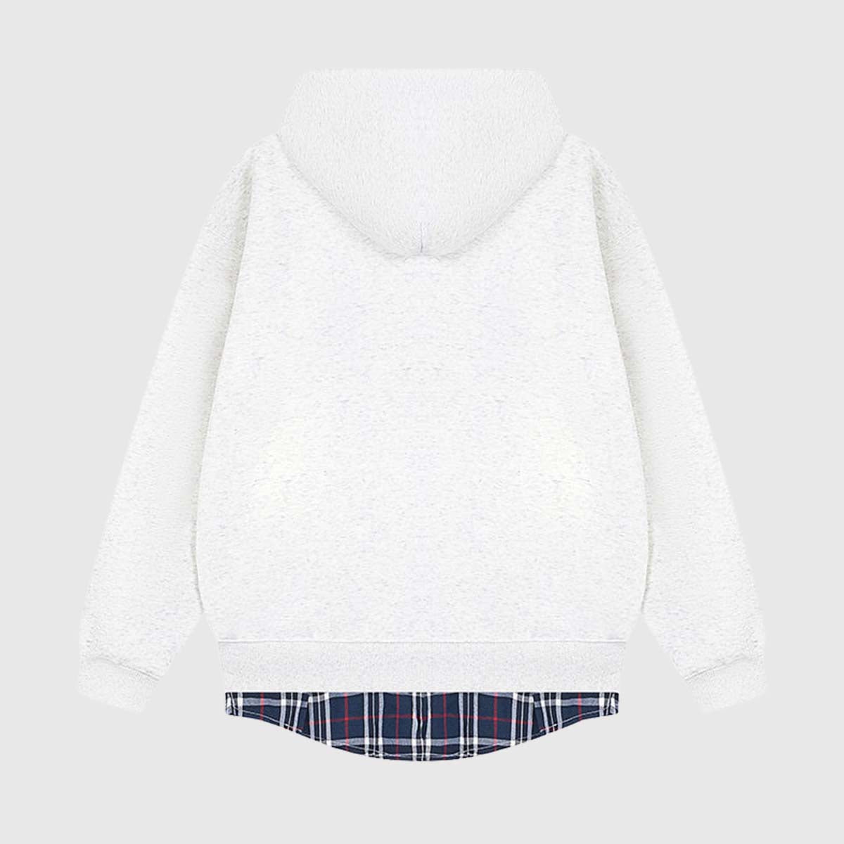 Letter Print Plaid Hoodies