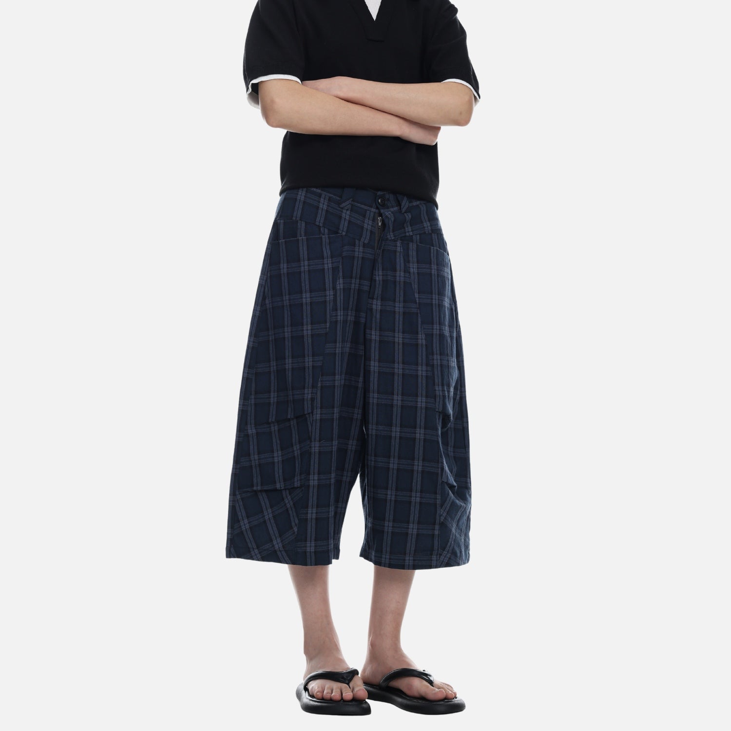 Zerlegte karierte Cargo-Shorts