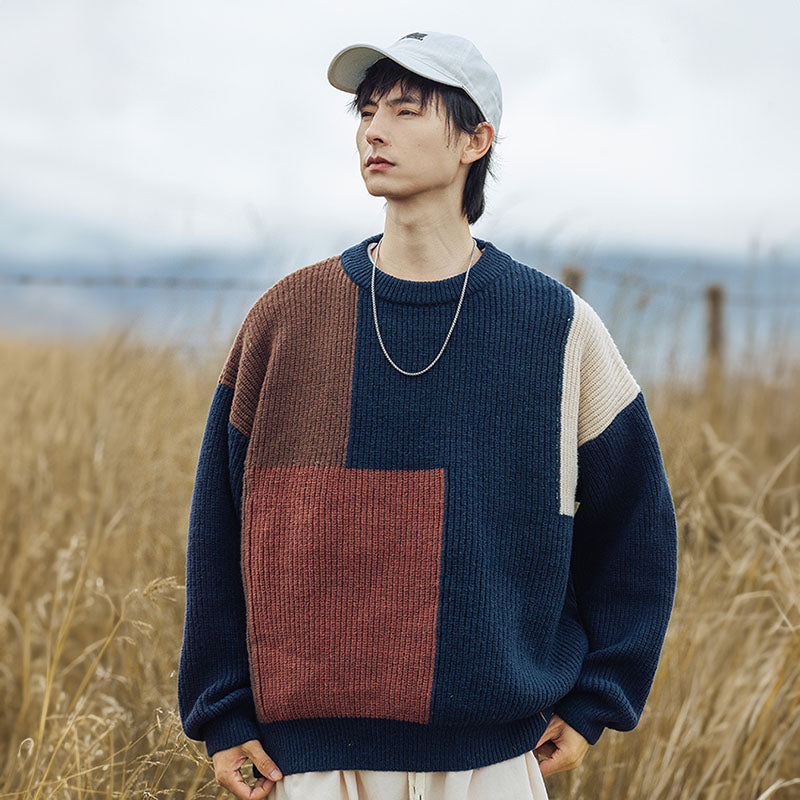 Color Block Textured Sweater