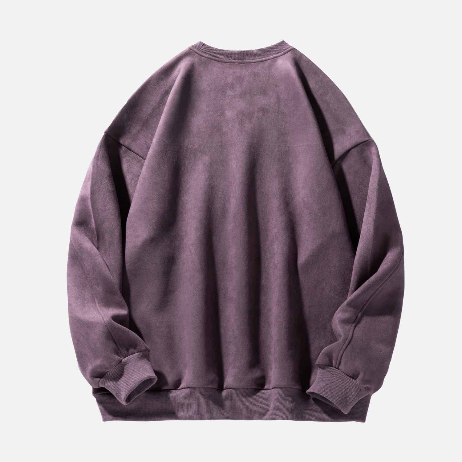 Vintage Suede-Look Crewneck Sweatshirt