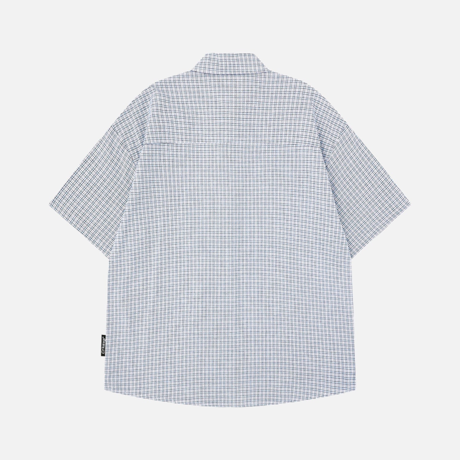 Camisa de manga corta de cuadros estilo preppy