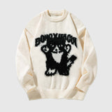 Retro Cartoon Knit Sweater