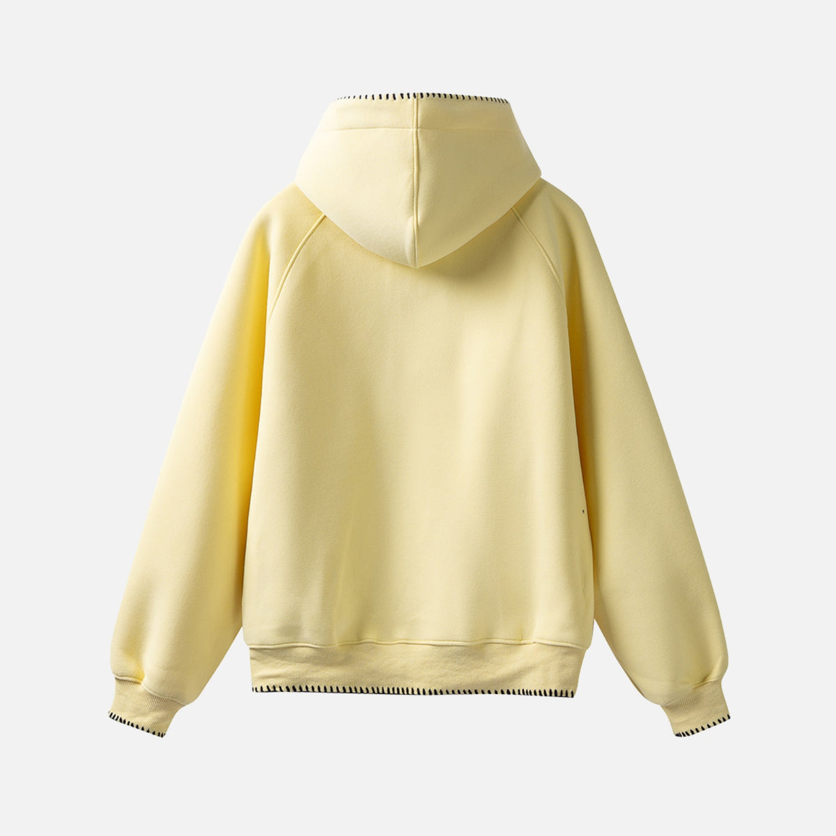 Solid Color Color-Button Hoodie