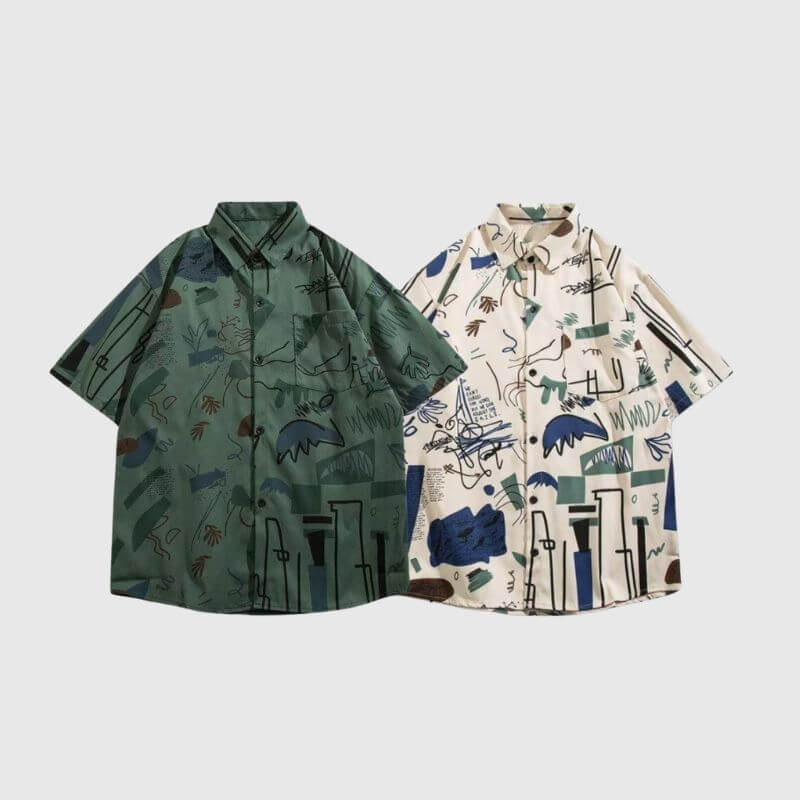 Graffiti-Shirts mit Farbblock-Design