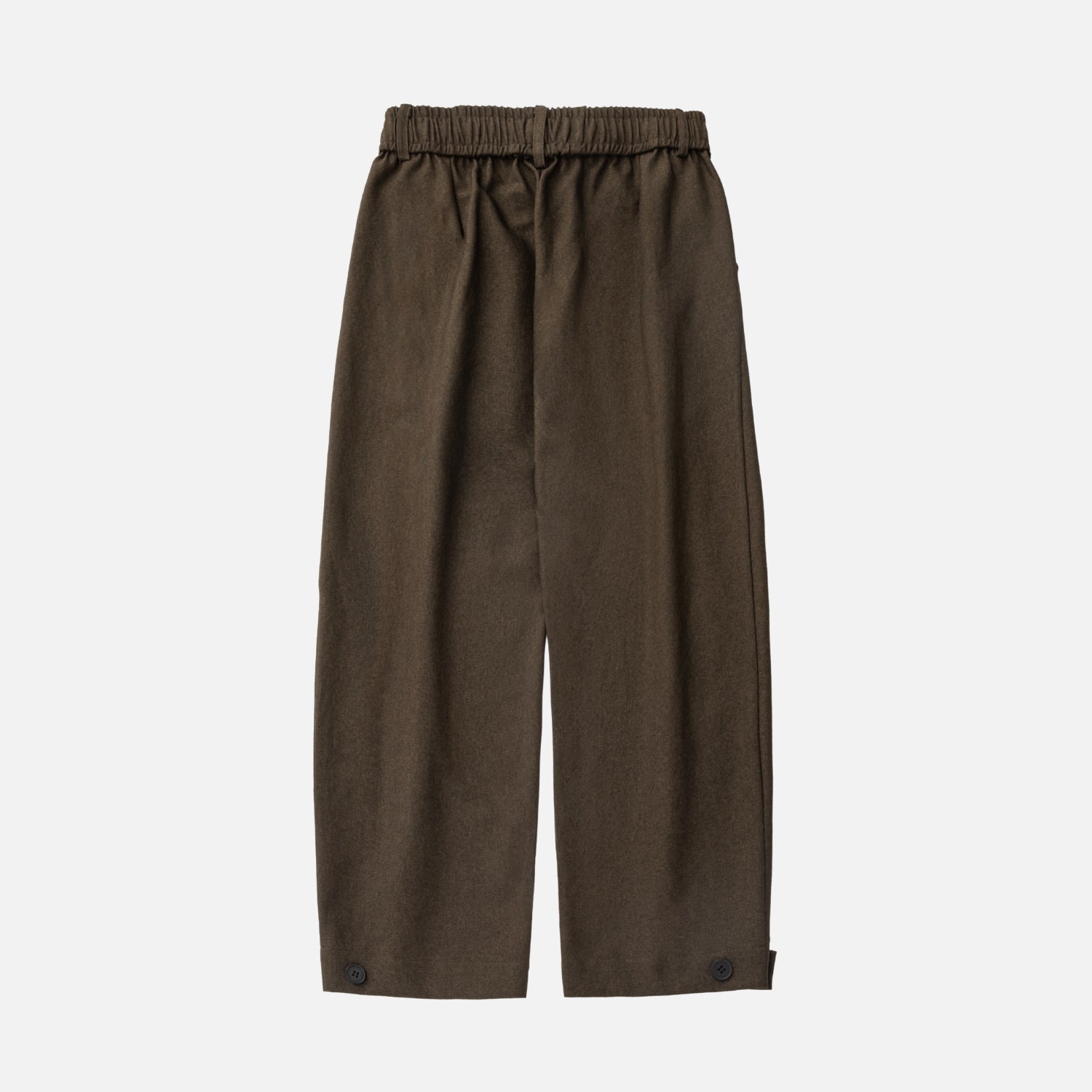 Draped Pleated Straight-Leg Trousers