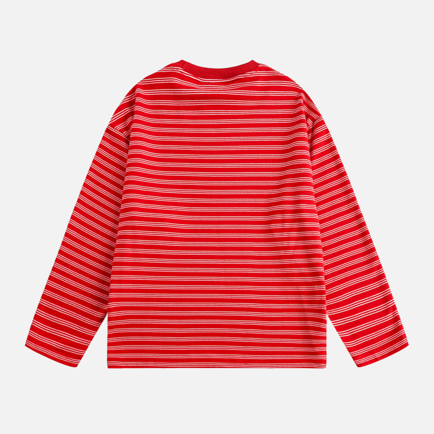 Gestreiftes Langarm-T-Shirt mit Rundhalsausschnitt