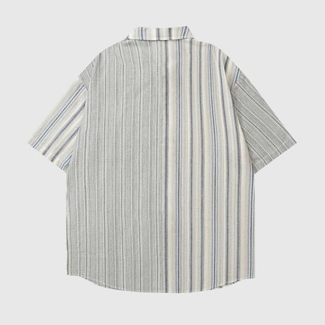 Vintage Striped Embroidered Shirt