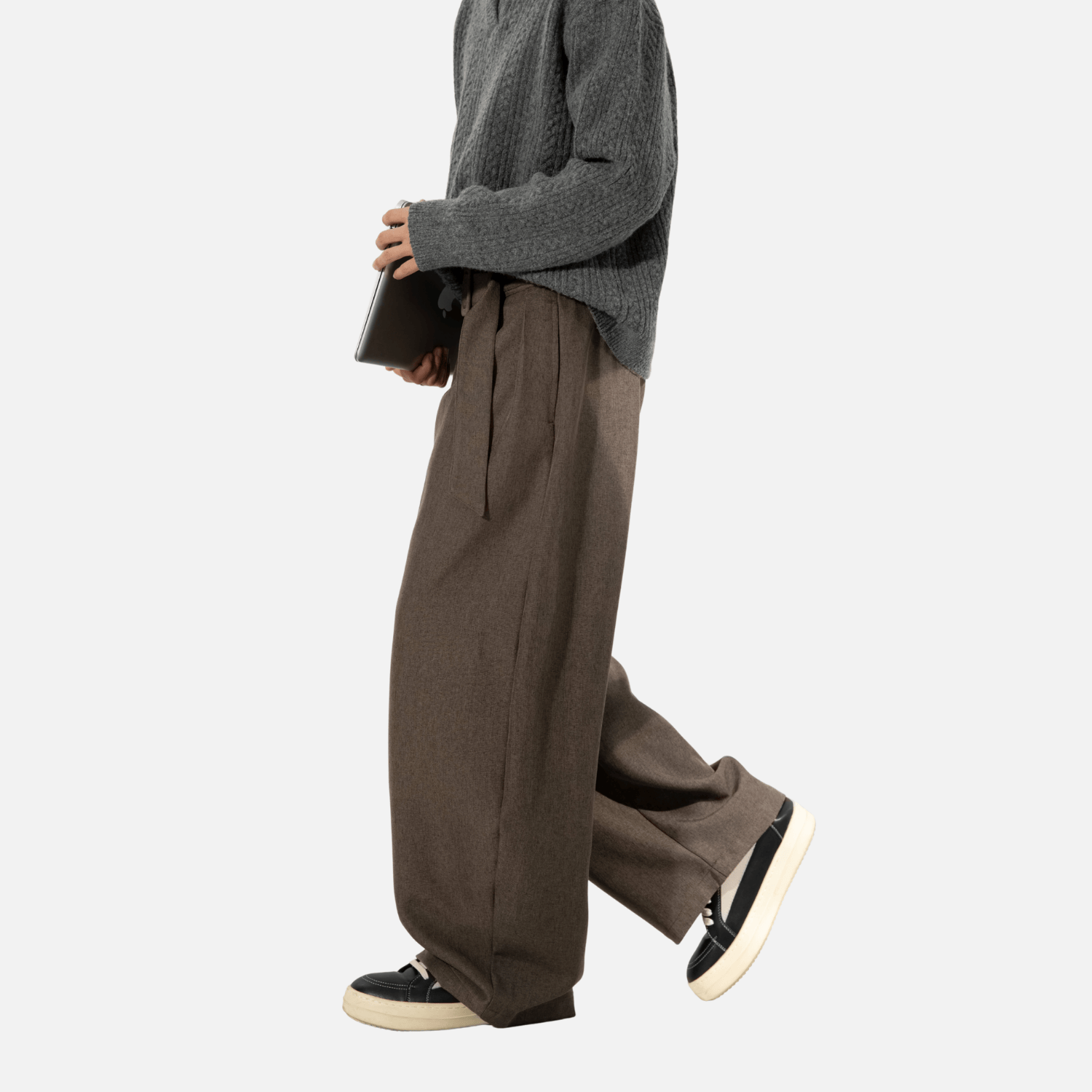 Pleated Drape Blade Baggy Trousers