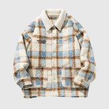 Sherpa Fleece Plaid Coat