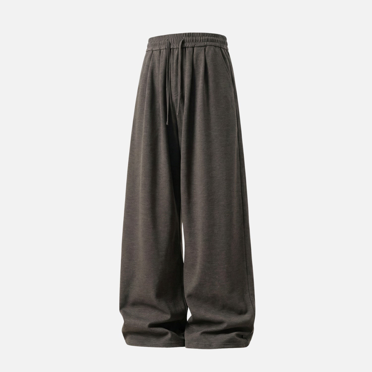 Draped Double-Pleated Casual Pants