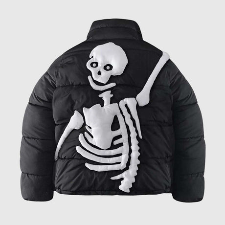 Skeleton Graphic Puffer Coats