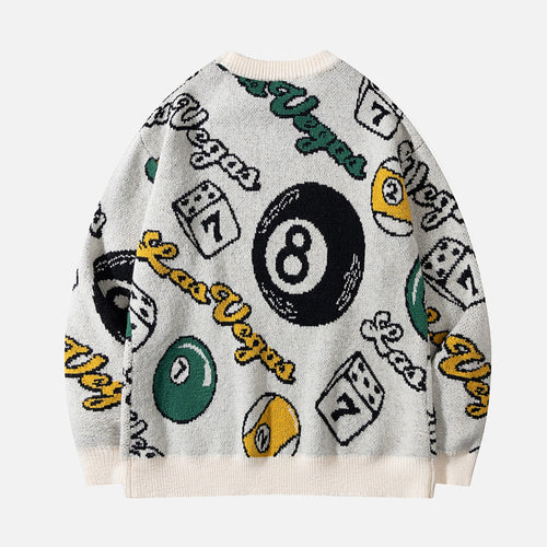 Billard-Jacquard-Strickpullover