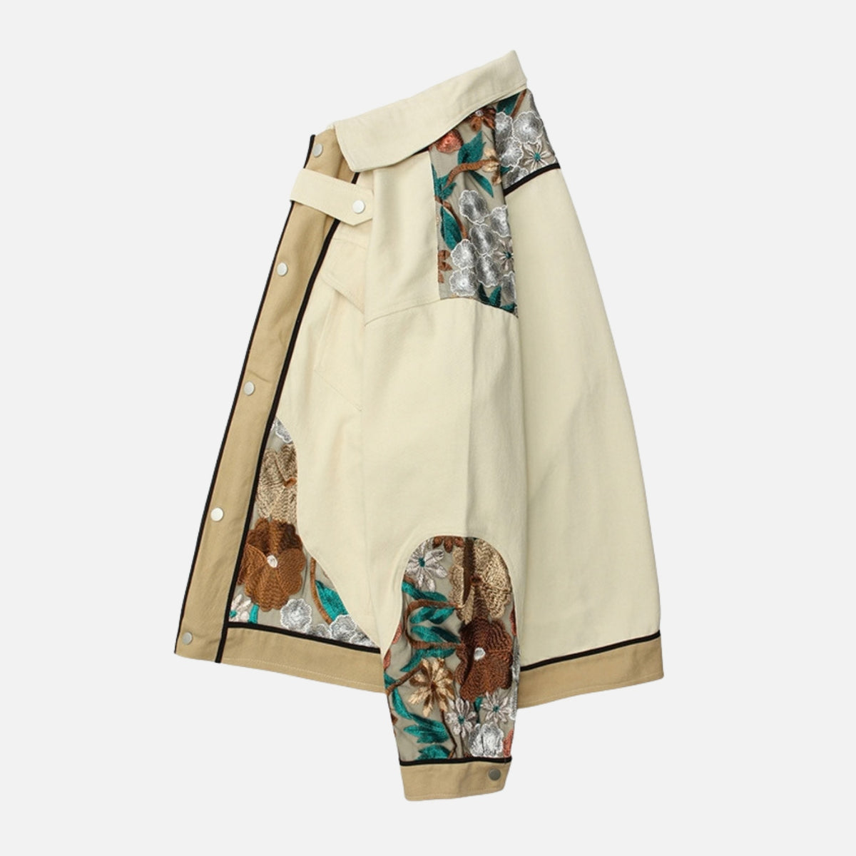 Embroidered Flower Patchwork Jacket