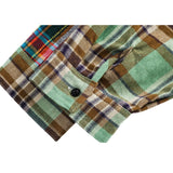 Irregular Plaid Patchwork Shirt