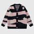Striped Mohair Cardigan Sweater