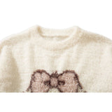 Faux Mink Cartoon Knit Sweater