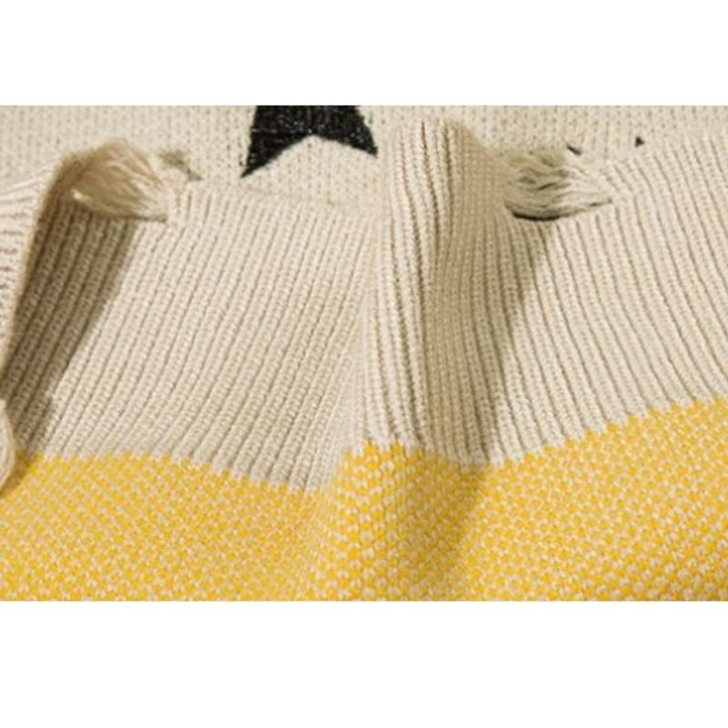 Banana Letter Loose Knit Sweater