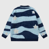 Striped Mohair Cardigan Sweater