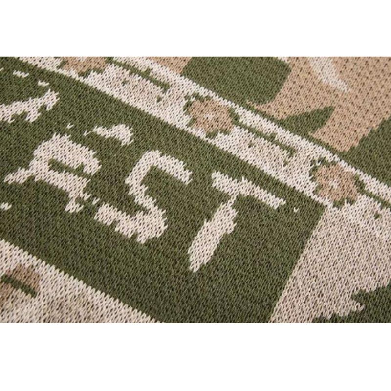 Suéter acogedor con bloques de color vintage