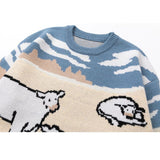 Vintage Cow Cartoon Sweater