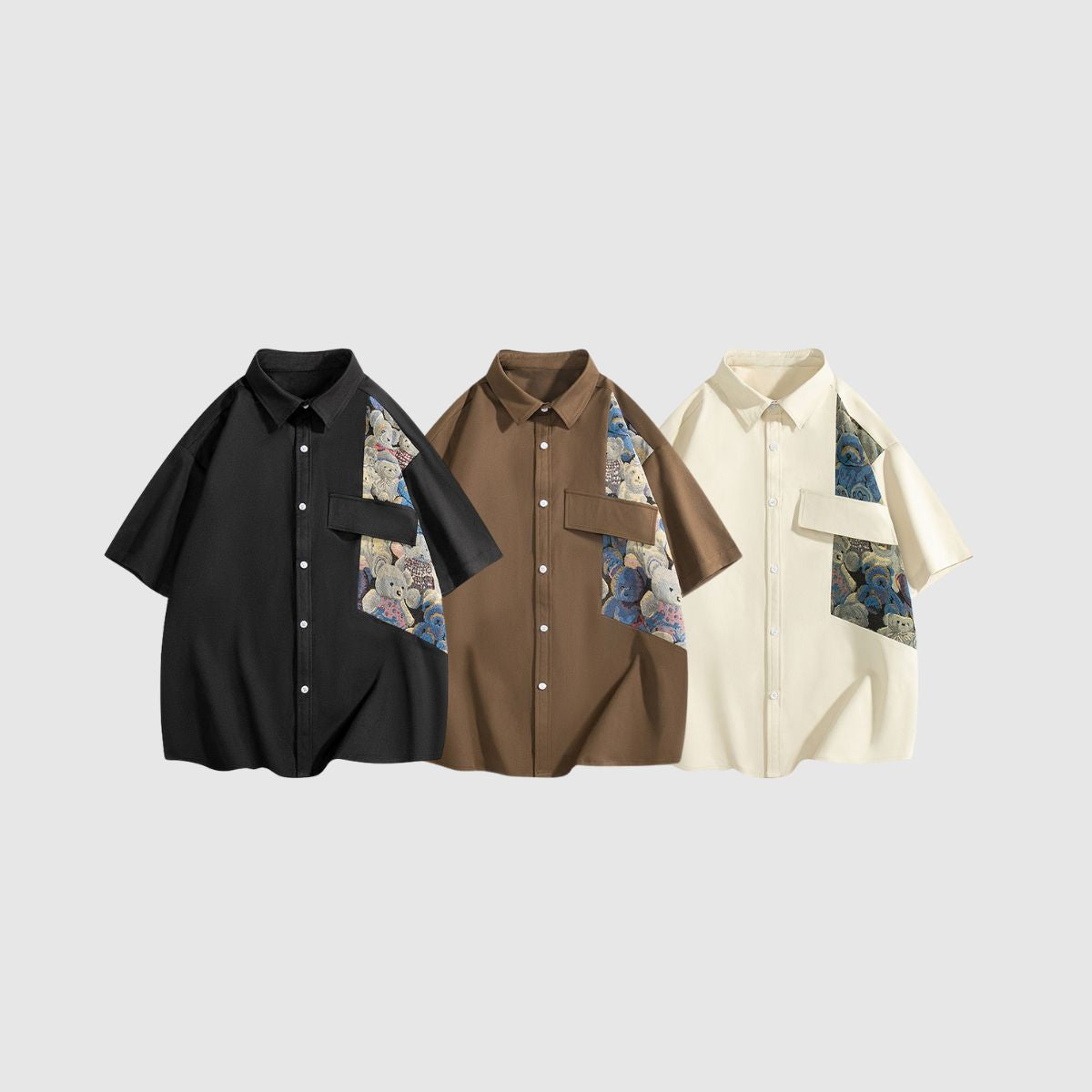 Bear Embroidered Shirts
