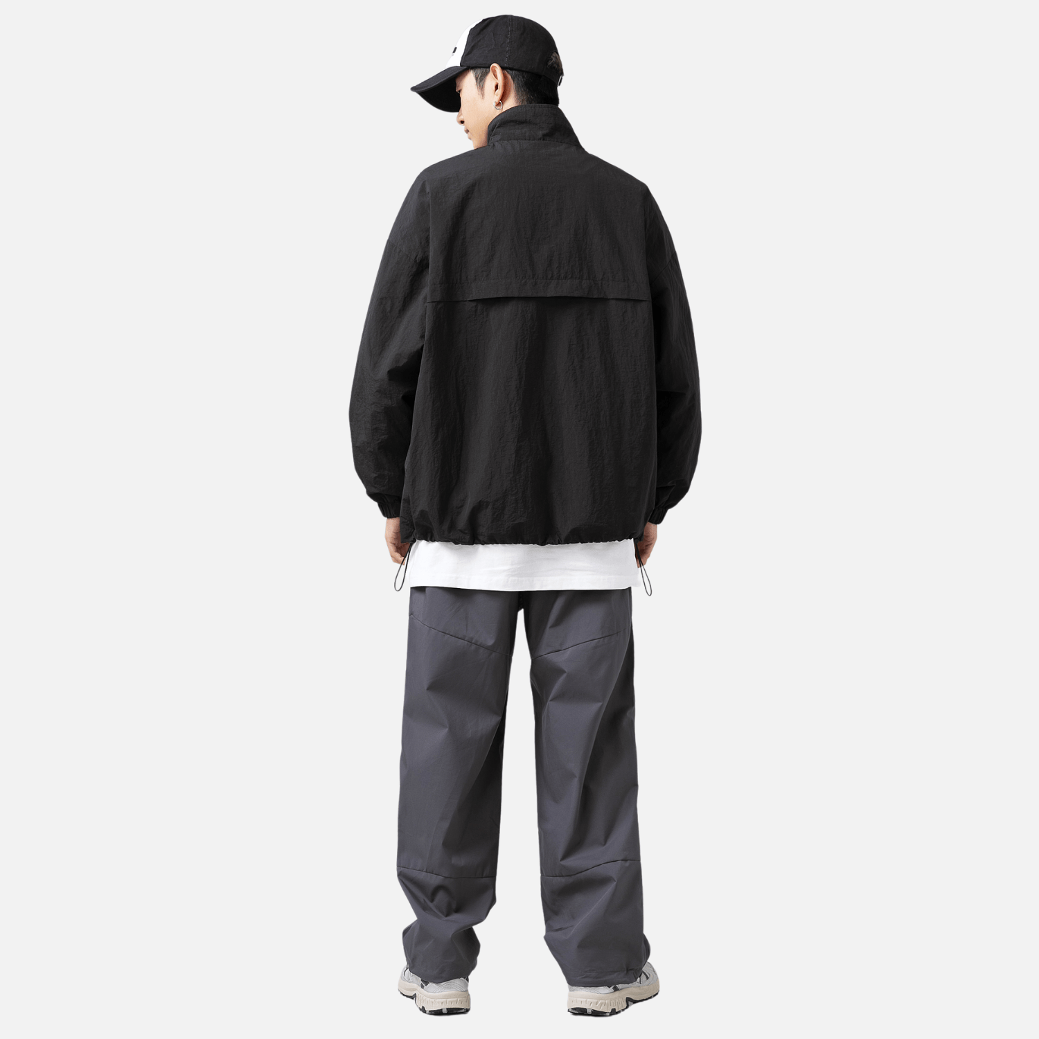 Chaqueta táctica impermeable con textura y media cremallera