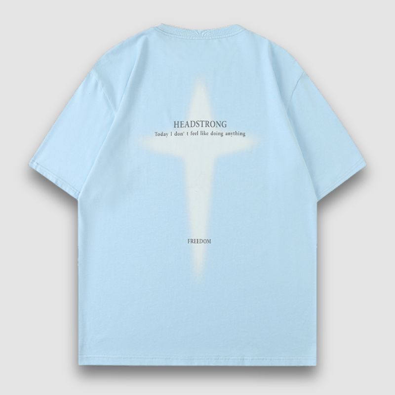 Baumwoll-T-Shirt mit vierzackigem Stern