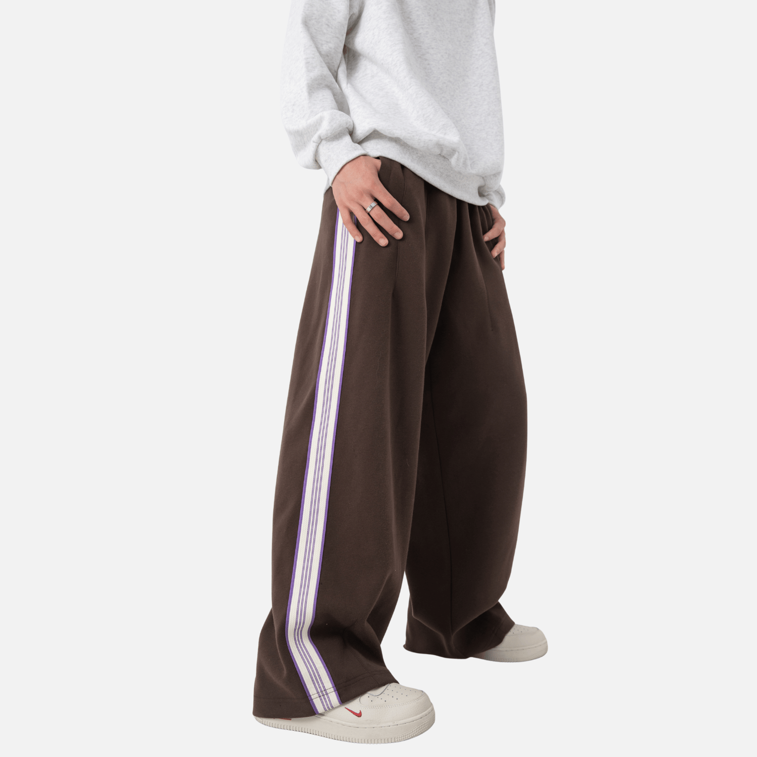 Colorblock Stripe Casual Pants