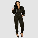Solid Color Hoodies Jumpsuits