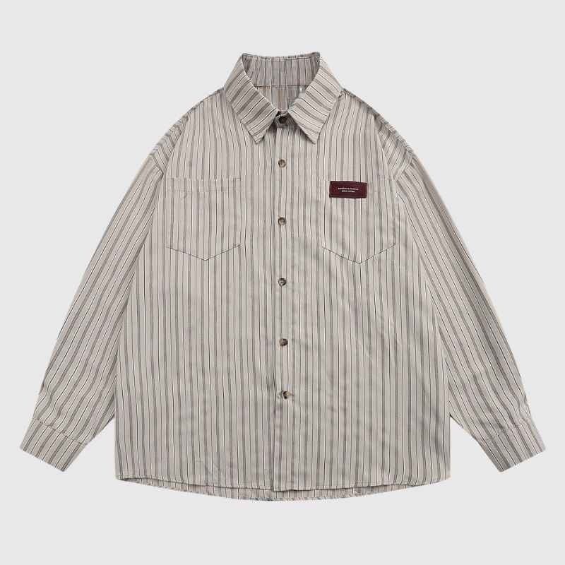 Camisa vintage de rayas verticales