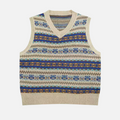 Chaleco de punto a rayas retro