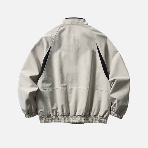 Colorblock Utility Stand Collar Jacket