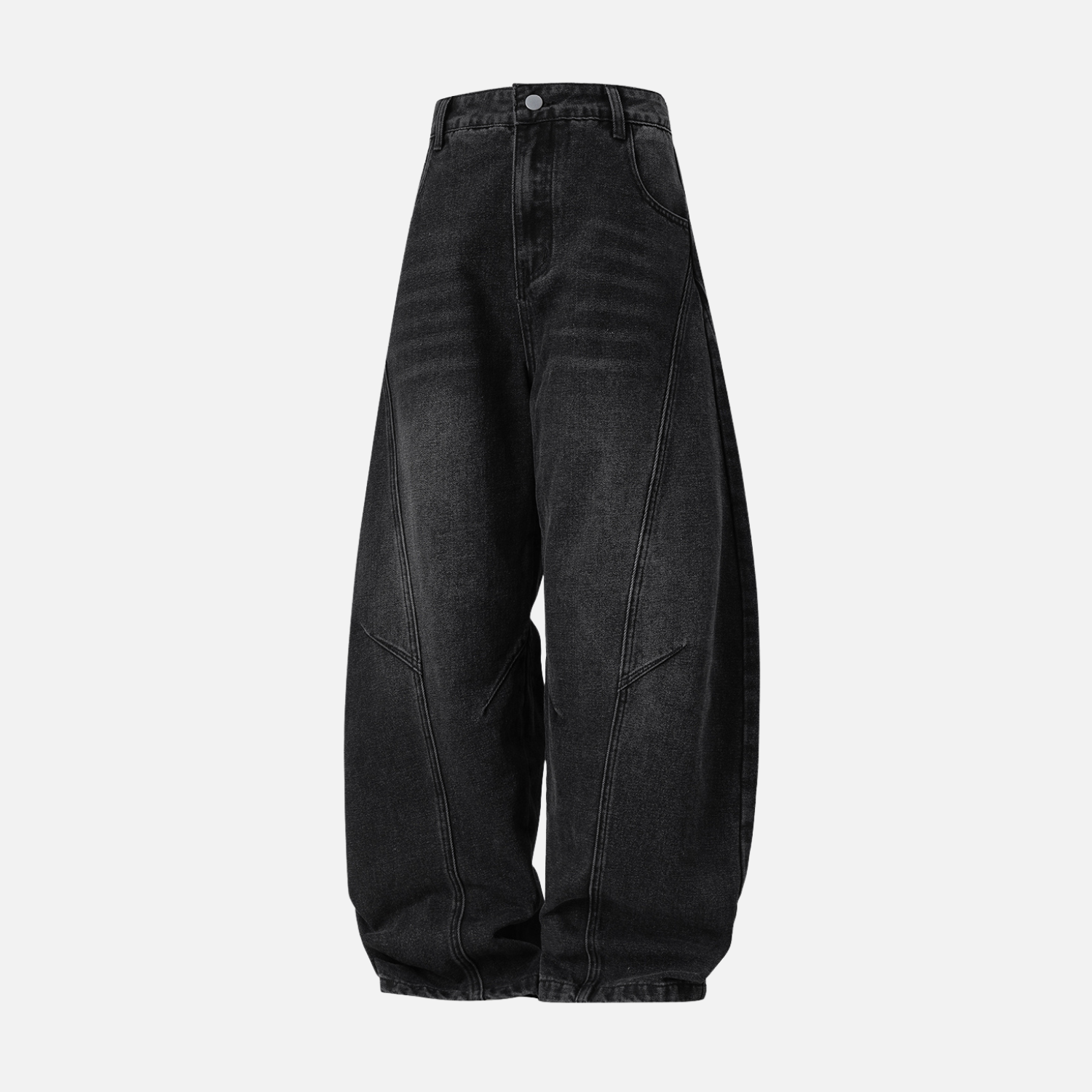 Vintage Washed Panel Baggy Jeans