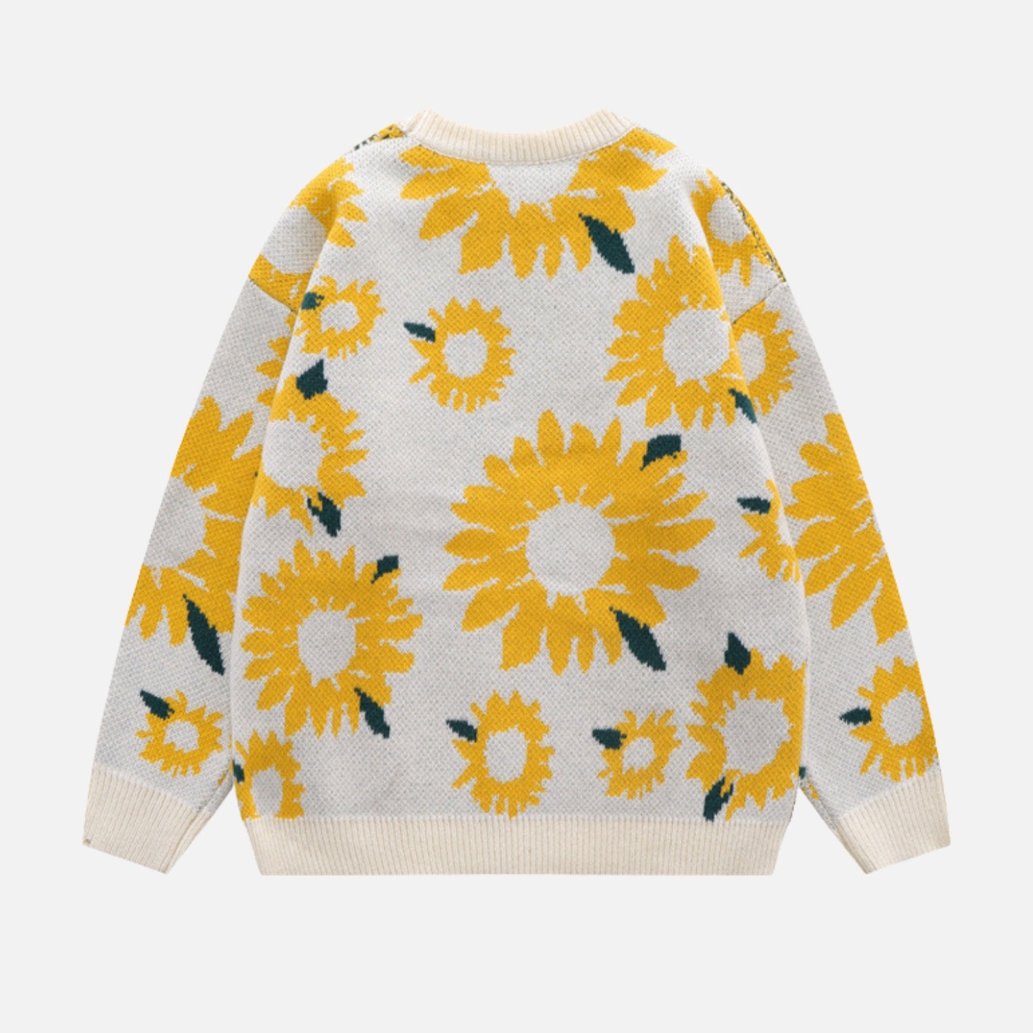 Sunflower Pattern Embroidery Sweater