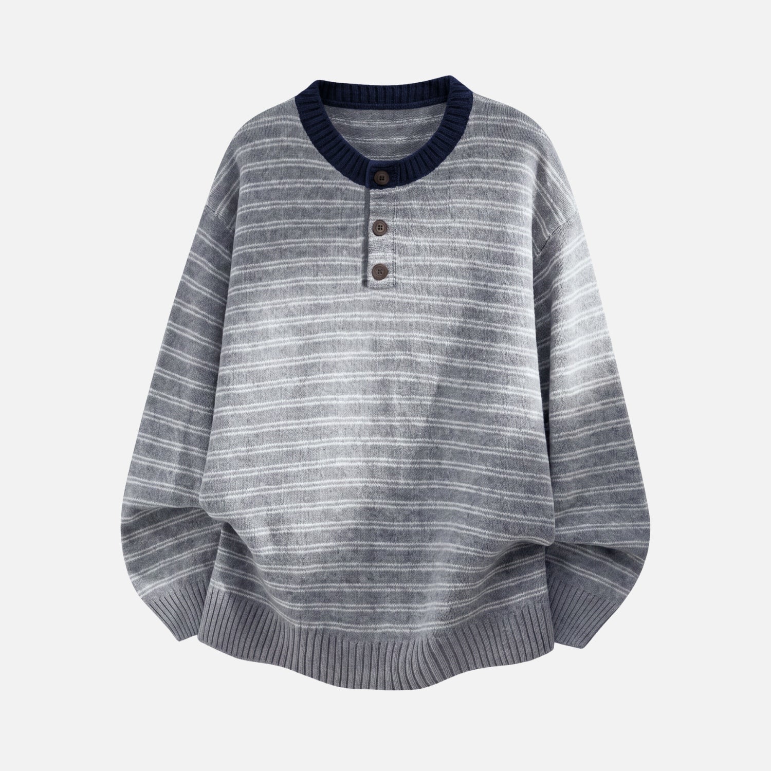 Vintage Colorblock Henley Sweater