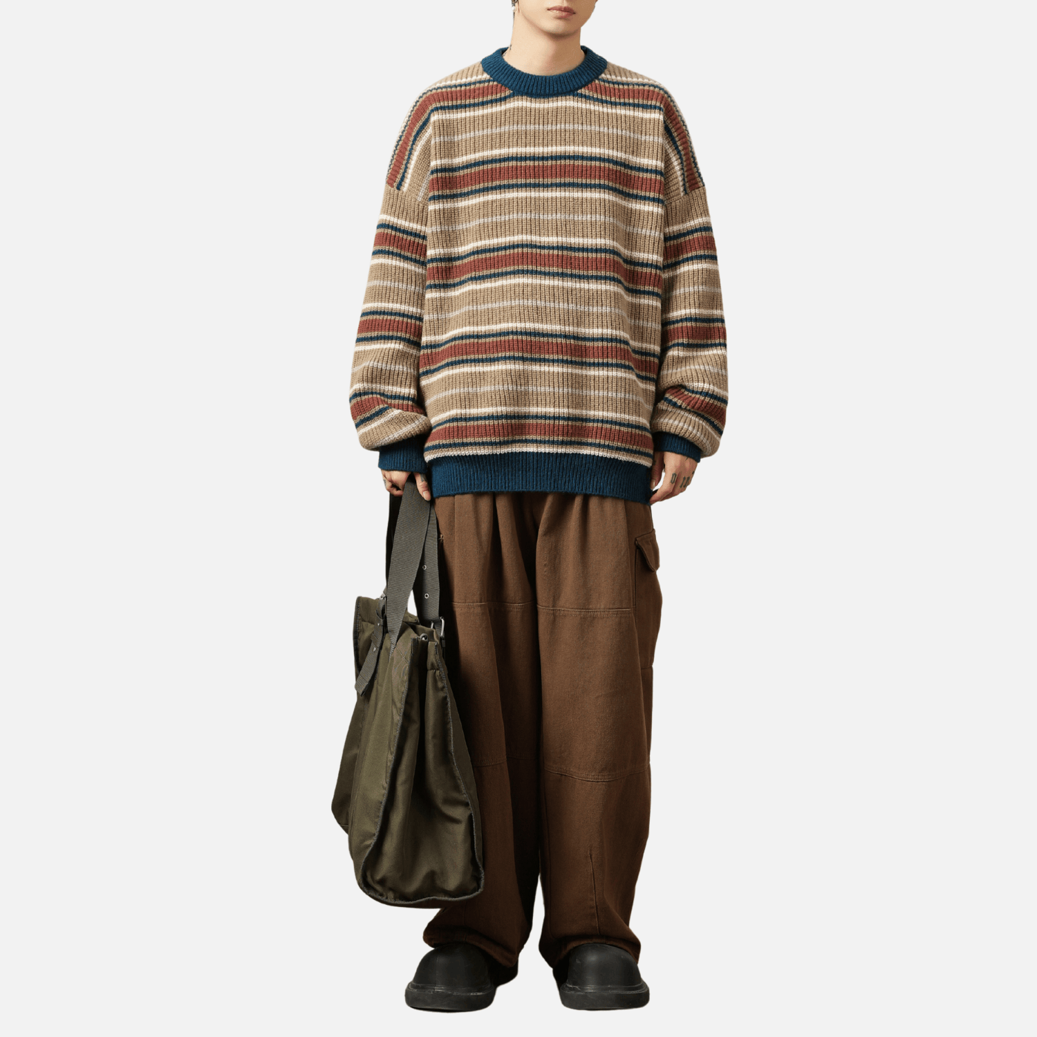 Vintage Striped Knit Sweater