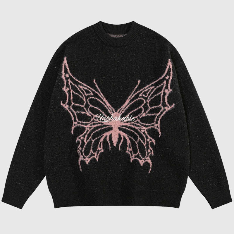 Butterfly Pattern Printed Pullover