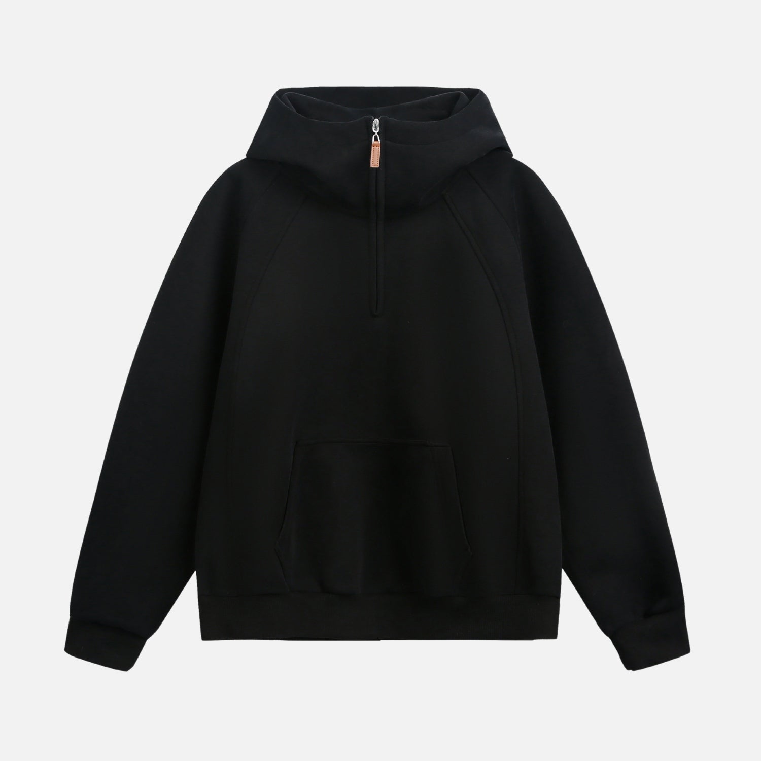 Structured Paneled Hooded Sweatshirt