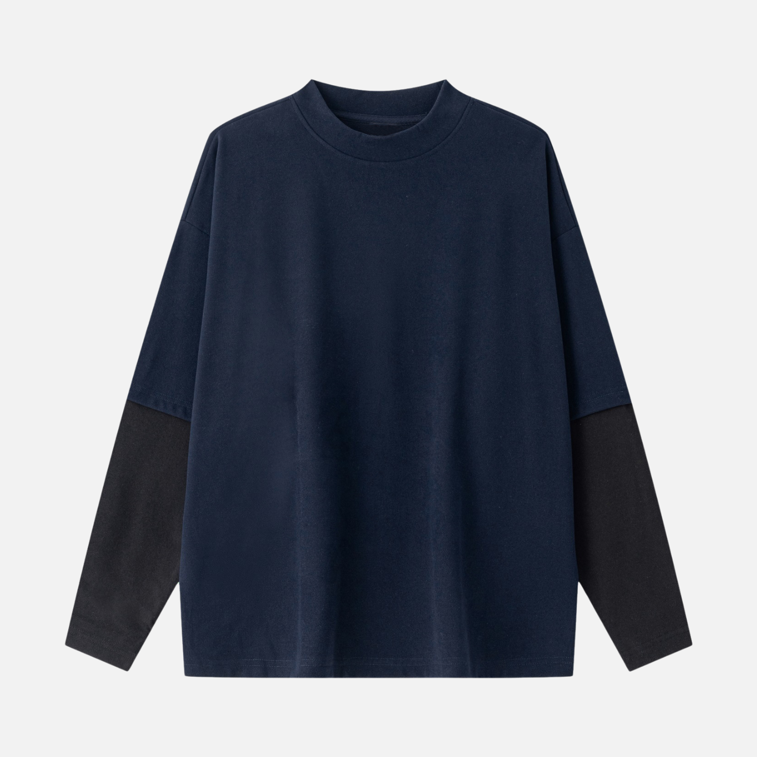 Layered Coral Fleece Long Sleeve Tee