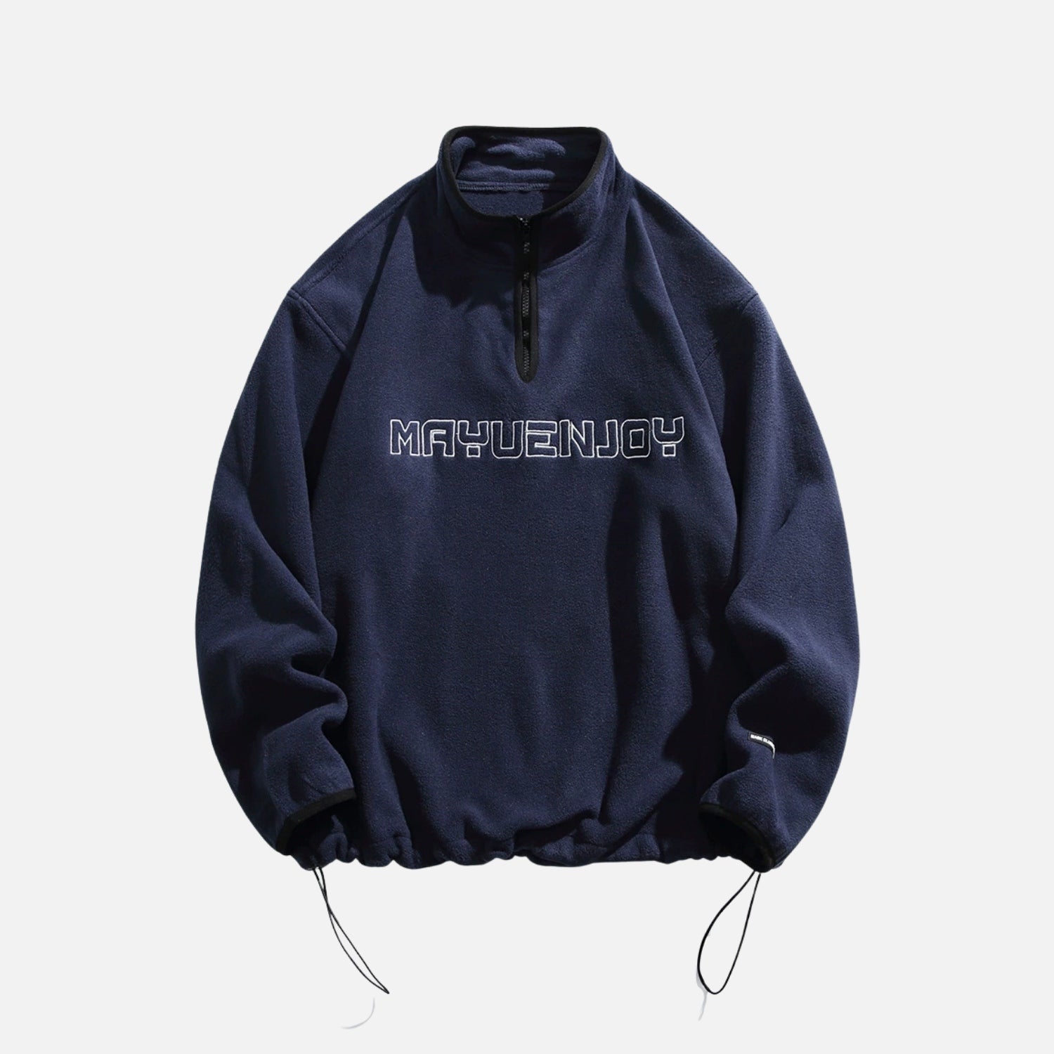 Embroidered Stand Collar Sweatshirt