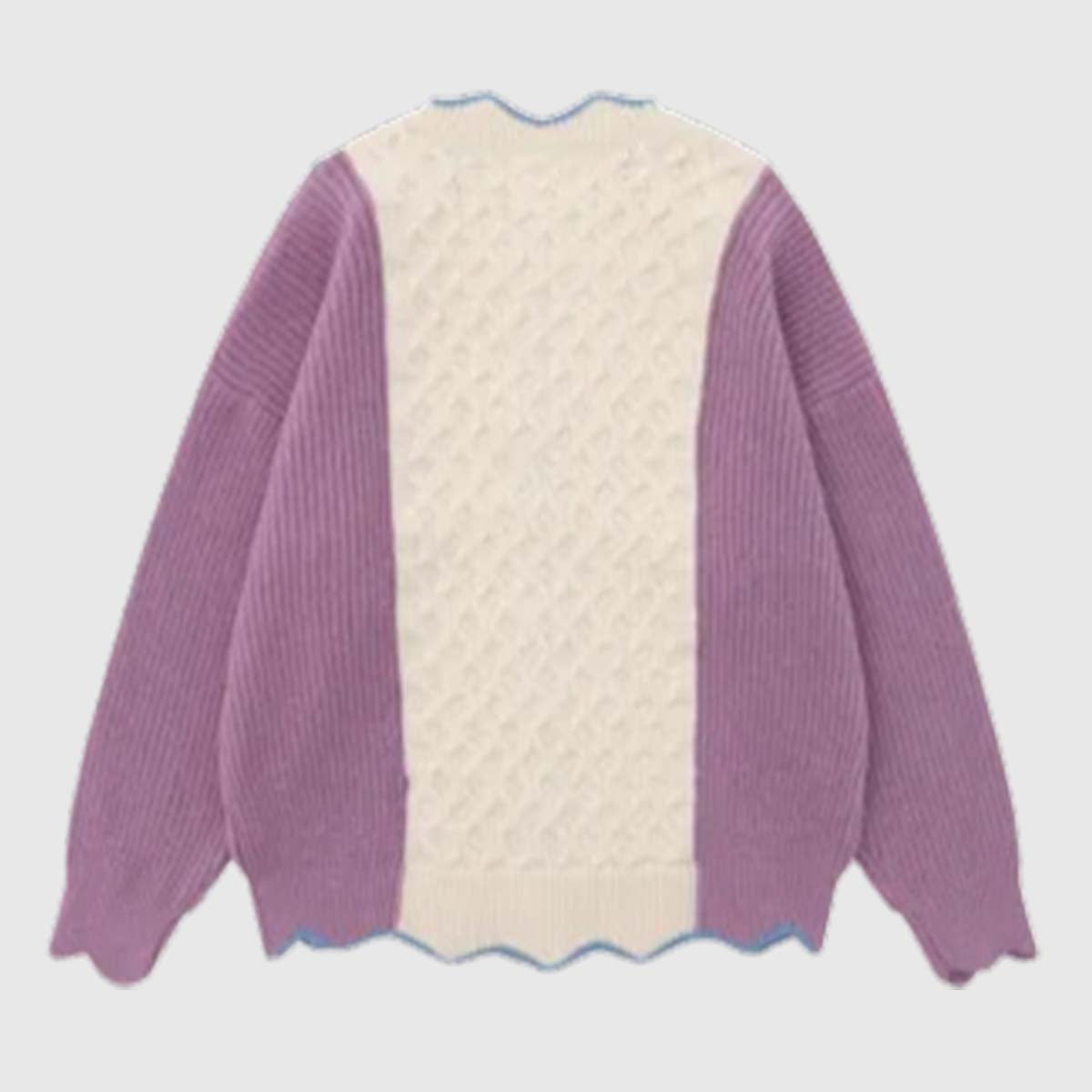 Soft Colorblock Knit Cardigan