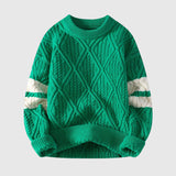 Colorblock Cable Sweater