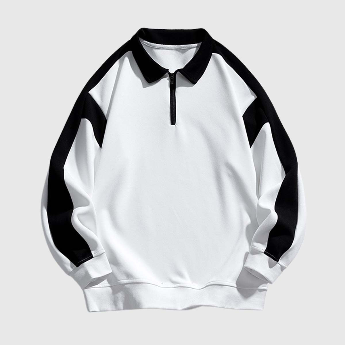 Colorblock Quarter-Zip Sweatshirt