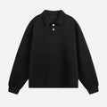 Heavy Jacquard Textured Polo Sweatshirt