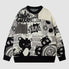 Cartoon Dragon Patchwork Jacquard Pullover