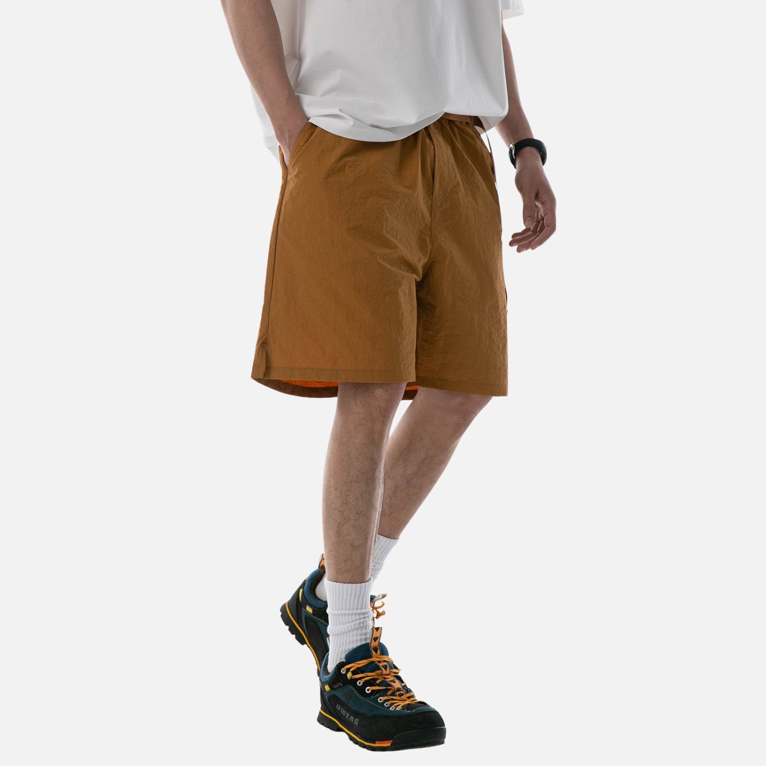Colorblock Double-Waist Shorts