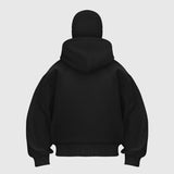 Double Hooded Zip-Up Hoodie