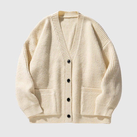 Solid Color Knit Cardigan